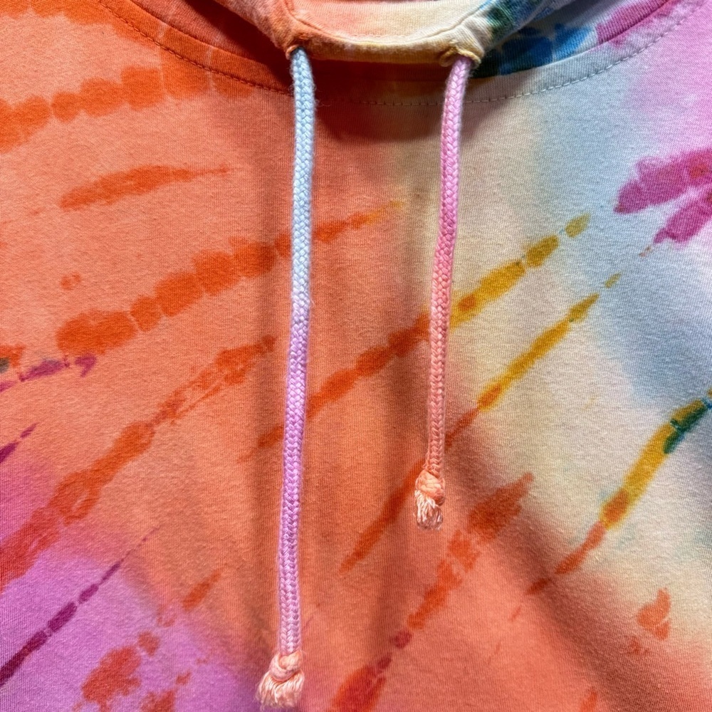 Urban Outfitters Anthropologie Y2K Rainbow Tie Dye Long Sleeve Top Size Small - Picture 7 of 12